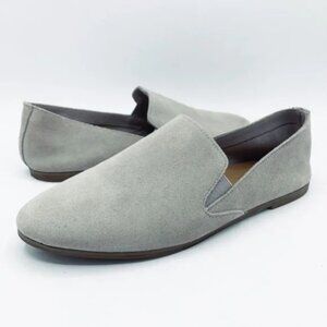 Lucky Brand Charsa 2 Gray Suede Slip On Loafer Flats Size 9.5-‎ Like New